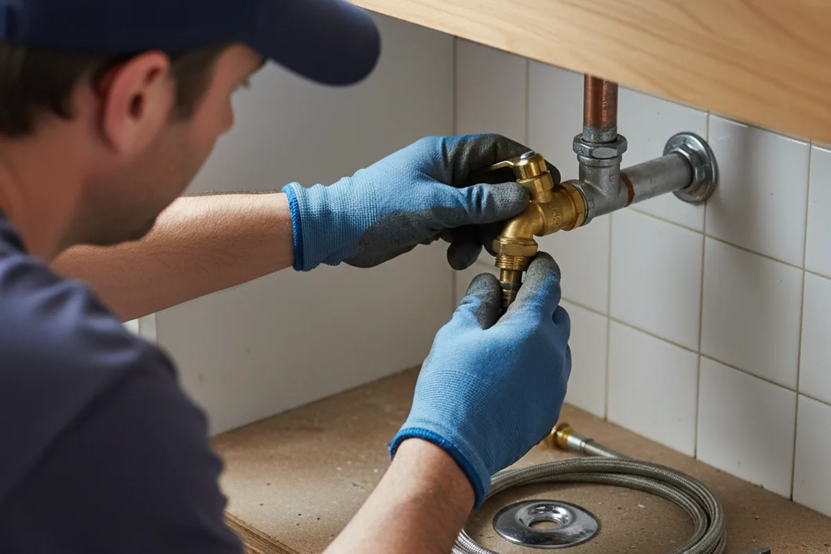 Shutoff valve and fitting work during Emergency Plumbing in Plainfield